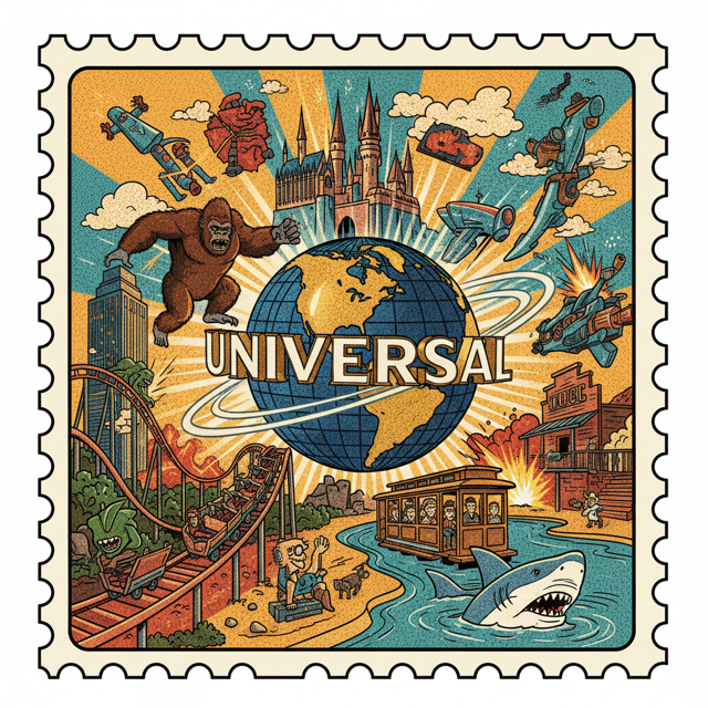 Postal Stamp collectible for Universal Studios