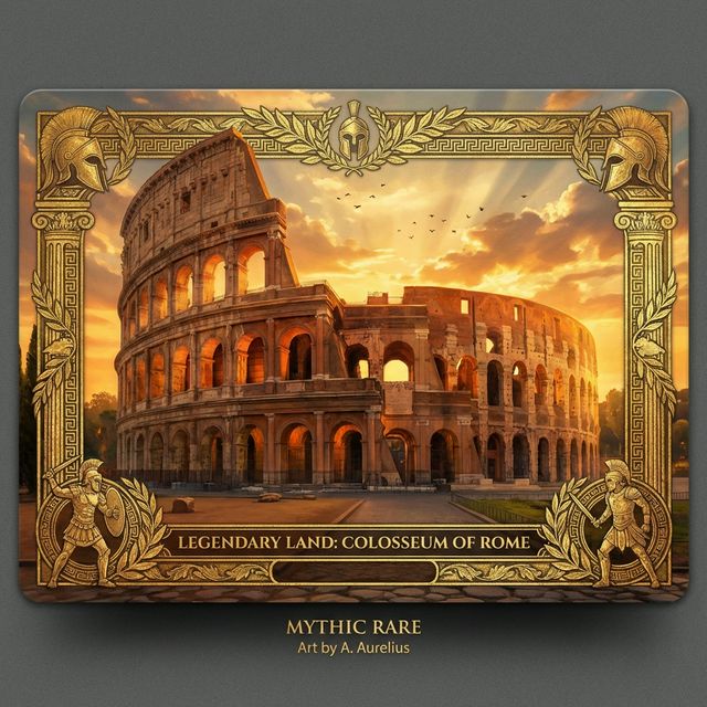 Colosseum of Rome trading card collectible